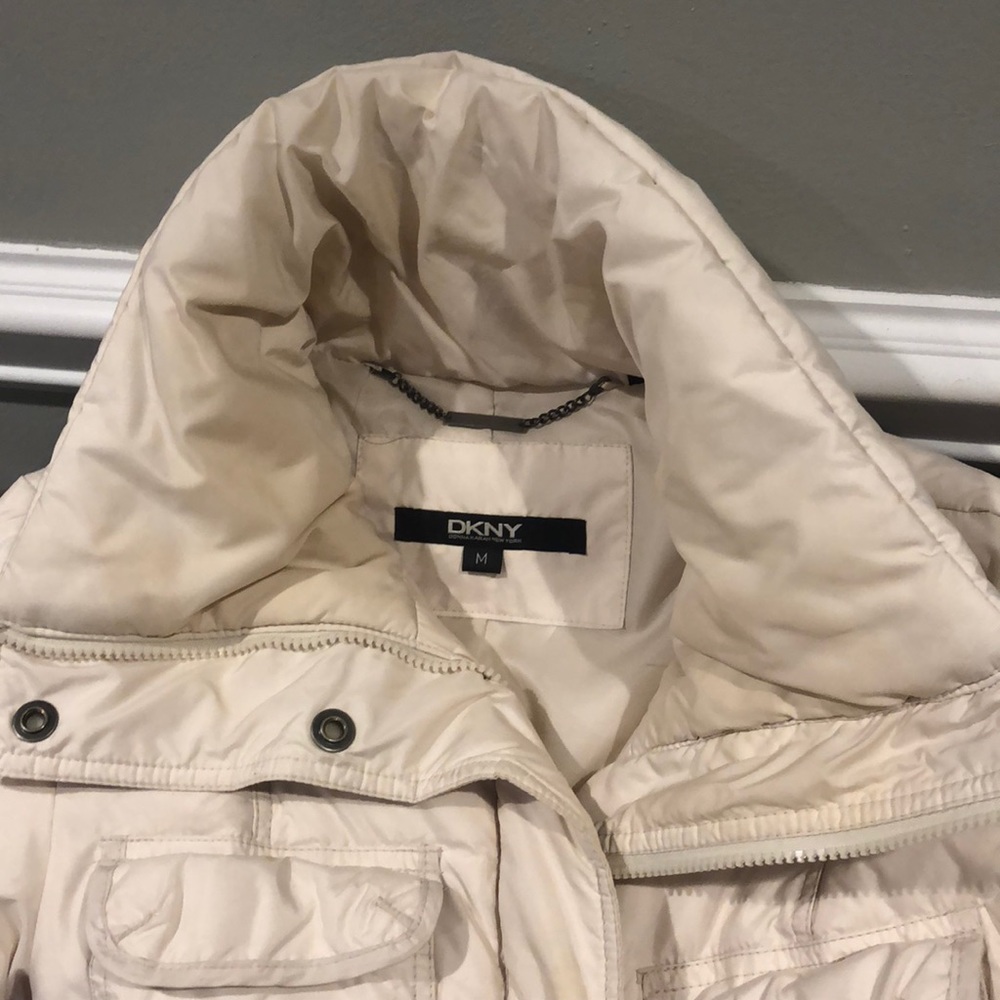 Cream DKNY winter coat